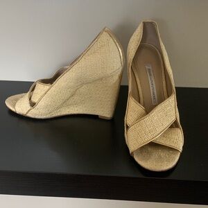 Elegant Beige Wedge Sandals